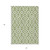 5' X 8' Green And Ivory Geometric Washable Indoor Outdoor Area Rug Transitional Style - Green, Ivory Color