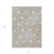 5' X 8' Ivory Brown And Gray Geometric Washable Indoor Outdoor Area Rug