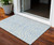 3' X 5' Sky Blue And Ivory Animal Print Washable Indoor Outdoor Area Rug