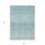 5' X 8' Aqua And Ivory Abstract Washable Indoor Outdoor Area Rug