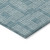 3' X 5' Teal Blue And Ivory Geometric Washable Indoor Outdoor Area Rug Transitional Style - Teal Blue, Ivory Color