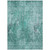 5' X 8' Teal Blue Green And Gray Abstract Washable Indoor Outdoor Area Rug