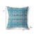 26" X 26" Aqua Blue Blown Seam Paisley Indoor Outdoor Throw Pillow - 606114677567