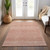 5' X 8' Salmon And Ivory Chevron Washable Indoor Outdoor Area Rug