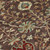 5' X 8' Chocolate Tan And Green Floral Washable Indoor Outdoor Area Rug