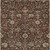 5' X 8' Chocolate Tan And Green Floral Washable Indoor Outdoor Area Rug