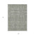 5' X 8' Cream and Tan Floral Washable Non Skid Indoor Outdoor Area Rug