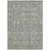 5' X 8' Cream and Tan Floral Washable Non Skid Indoor Outdoor Area Rug