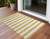 2' X 3' Gold Striped Washable Non Skid Indoor Outdoor Area Rug
