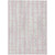 3' X 5' Pink Gray And Ivory Striped Washable Indoor Outdoor Area Rug