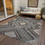 3' X 5' Gray Charcoal And Pink Tribal Washable Indoor Outdoor Area Rug