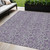 5' X 8' Purple Lilac And Lavender Floral Washable Indoor Outdoor Area Rug