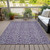 5' X 8' Purple Lilac And Lavender Floral Washable Indoor Outdoor Area Rug
