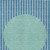 3' X 5' Teal Blue And Aqua Striped Washable Indoor Outdoor Area Rug - 608219132620