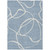 3' X 5' Denim Blue And Ivory Abstract Washable Indoor Outdoor Area Rug Transitional Style - Denim Blue, Ivory Color