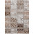 3' X 5' Taupe and Ivory Patchwork Washable Non Skid Indoor Outdoor Area Rug