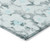 3' X 5' Teal Floral Washable Non Skid Indoor Outdoor Area Rug