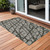 3' X 5' Gray and Black Abstract Washable Non Skid Indoor Outdoor Area Rug