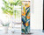 36" Orange Blue And Green Tropical Floral Solid Wood Porch Sign