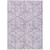 3' X 5' Lavender And Ivory Geometric Washable Indoor Outdoor Area Rug Modern Style - Lavender, Ivory Color