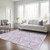 3' X 5' Lavender And Ivory Geometric Washable Indoor Outdoor Area Rug Modern Style - Lavender, Ivory Color