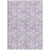 3' X 5' Lavender And Ivory Geometric Washable Indoor Outdoor Area Rug Modern Style - Lavender, Ivory Color