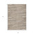 3' X 5' Taupe Gray And Ivory Striped Washable Indoor Outdoor Area Rug Transitional Style - Taupe, Gray, Ivory Color