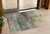 3' X 5' Olive Green Gold And Gray Abstract Washable Indoor Outdoor Area Rug