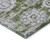 5' X 8' Olive Green And Gray Floral Washable Indoor Outdoor Area Rug