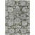 5' X 8' Olive Green And Gray Floral Washable Indoor Outdoor Area Rug