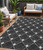 5' X 8' Black Gray And Ivory Geometric Washable Indoor Outdoor Area Rug - Black, Gray, Ivory