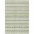 5' X 8' Artichoke Green And Ivory Quatrefoil Washable Indoor Outdoor Area Rug