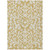 5' X 8' Gold And Beige Floral Washable Indoor Outdoor Area Rug - Gold, Beige
