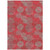5' X 8' Red Gray And Silver Polka Dot Washable Indoor Outdoor Area Rug