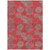 5' X 8' Red Gray And Silver Polka Dot Washable Indoor Outdoor Area Rug