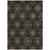 3' X 5' Black Gray And Brown Medallion Washable Indoor Outdoor Area Rug