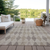 3' X 5' Beige Taupe and Brown Geometric Washable Non Skid Indoor Outdoor Area Rug