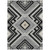 5' X 8' Black Gray And Ivory Tribal Washable Indoor Outdoor Area Rug