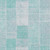 5' X 8' Aqua Teal Blue And Silver Patchwork Washable Indoor Outdoor Area Rug