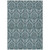 3' X 5' Teal Damask Washable Non Skid Indoor Outdoor Area Rug