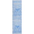 8' Runner Blue and White Abstract Washable Non Skid Indoor Outdoor Runner Rug - Blue, White