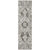 8' Runner Ivory and Dark Brown Oriental Washable Non Skid Indoor Outdoor Runner Rug