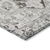 8' Runner Ivory and Dark Brown Oriental Washable Non Skid Indoor Outdoor Runner Rug