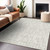 3' X 5' Ivory And Beige Tribal Washable Indoor Outdoor Area Rug