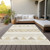 5' X 8' Beige Ivory And Taupe Southwestern Washable Indoor Outdoor Area Rug