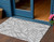 3' X 5' Gray And Silver Floral Washable Indoor Outdoor Area Rug