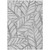 3' X 5' Gray And Silver Floral Washable Indoor Outdoor Area Rug