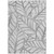 3' X 5' Gray And Silver Floral Washable Indoor Outdoor Area Rug