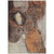 5' X 8' Coffee Copper And Beige Abstract Washable Indoor Outdoor Area Rug