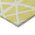 5' X 8' Yellow And Linen Geometric Washable Indoor Outdoor Area Rug